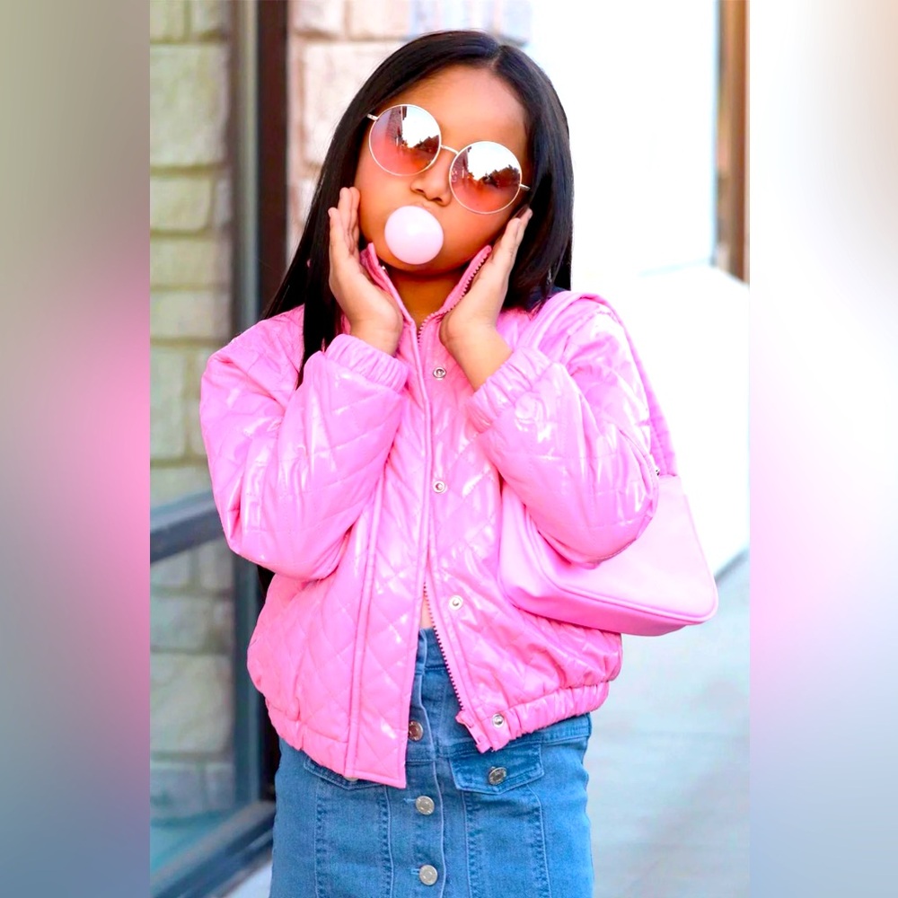 Fashion Nova Kids PU Puffer Jacket- NWT